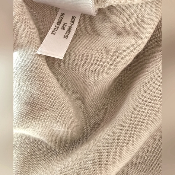 Madewell linen blend off-white wide leg straight pull on high rise casual pants - Picture 10 of 10